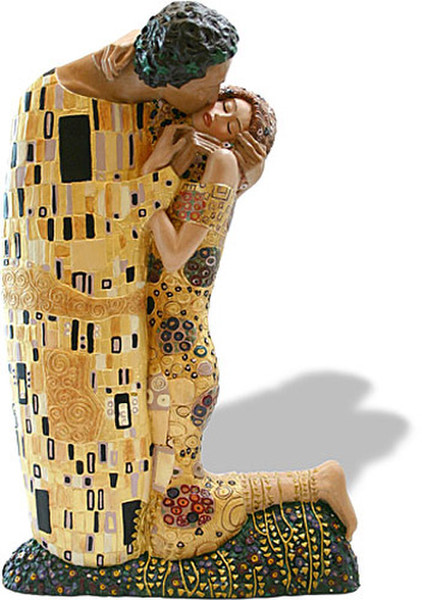The Kiss Sculpture Large By Gustav Klimt Lovers Embracing Hugging